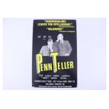 Penn & Teller Signed Cardboard Poster