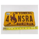 National Street Rod Association WY Licence Plate