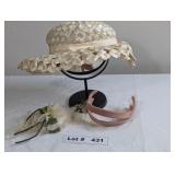 VINTAGE LADIES HAT AND HEAD WEAR