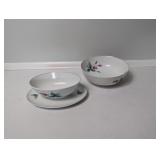 ROSENTHAL BOWL AND GRAVY BOWL WITH ATTACHED PLATE