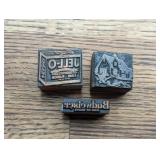 VINTAGE LETTERPRESS PRINTING ADVERTISING BLOCKS -