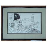 INDUSTRIAL OILFIELD ART LITHOGRAPH FRAMED AND MATT