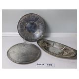 VINTAGE SILVERPLATE SERVING PLATES