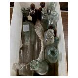 Glass Rolling Pins & Medicine Bottles