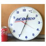 Glass AC DELCO Clock Battery Operated