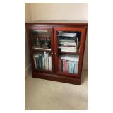 Cherry Finish Beveled Glass BookcaseW29 H32