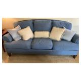 Ethan Allen Couch + Pillows (6)W84 H37 D42