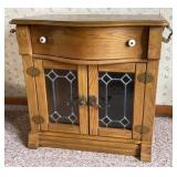 Oak Finish Washstand (Keepsakes)Leaded Stained