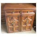 Mediterrainian Oak Finish Sewing CabinetW30.5