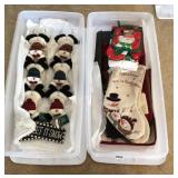 Christmas Snowmen Stocking plush Two Totes