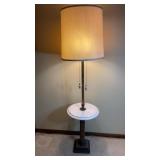 Floor Lamp (Faux Marble & Wood) Adjustable Dual