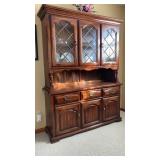 Lighted Hutch W58 H77 D17 Two Piece Contents