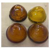 Vintage Amber Glass Beehive Marker Light SEMA