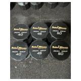 Iron Grip 40lb, 45lb & 50lb Dumbbell Set (Qty 6)