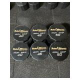 Iron Grip 40lb, 45lb & 50lb Dumbbell Set (Qty 6)