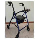 Drive Folding Four Wheel Rollator Rolling Walker