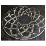 Heavy 17" Clear Glass Serving Platter