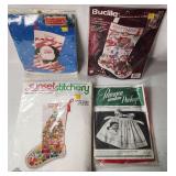 Cross Stitch Christmas Stockings Sunset Stitchery