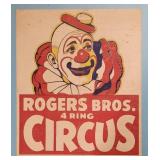 Roger Bros. 4 Ring Circus - Vintage Screen Printed