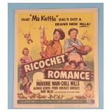 Ricochet Romance w/Ma Kettle - Vintage Movie Poste