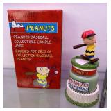 Peanuts Baseball Collectible Candle Jar in OB