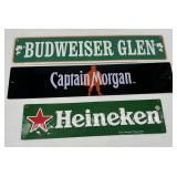 Lot - (3) Bar Signage - Budweiser Glen, Captain Mo