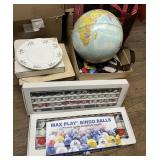 Lot - Bingo Ball Sets, Globe, Nylon Bags, Plates