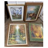 Lot - (4) Framed Paintings - 3 Signed Morgan,