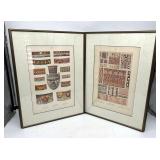 (2) Framed Prints - Tribal Patterns & Ornaments