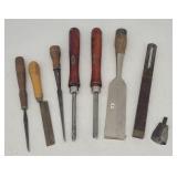 Vintage Wood Turning Lathe Hand Tools, Chisel - Cr