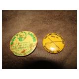 1954 FOX LAKE CONSERVATION CLUB BUTTON MARTIN CTY