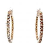 1/2 Carat Diamond In & Out Hoops 14k Yellow Gold