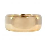 Wide Band Wedding Ring 14k Yellow Gold
