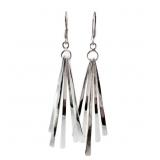 Hand Crafted Sterling Silver Bar Dangle Earrings