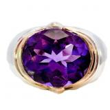 3.75 Carat Amethyst Signet Ring