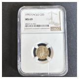 1992 1/10 oz American Gold Eagle NGC MS 69