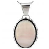 Navajo Leslie Yazzie Mother of Pearl Pendant