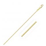 22" Classic Box Link Chain 14k Gold .8mm