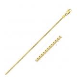 20" Classic Box Link Chain 14k Gold 1.7 mm