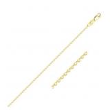 18" Diamond Cut Cable Chain 14k Gold 1.1 mm