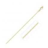 16" Diamond Cut Cable Chain 14k Gold .8 mm