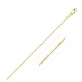 18" Classic Box Link Chain 14k Gold .6 mm