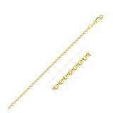 18" Diamond Cut Cable Chain 14k Gold