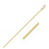 22" Classic Box Link Chain 14k Gold 1.4 mm