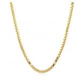 24" Classic Box Link Chain 14k Gold 2 mm