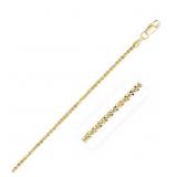 20" Glitter Chain 14k Gold 1.1 mm