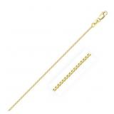 20" Classic Box Link Chain 14k Gold .8 mm