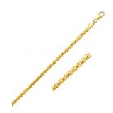 20" Diamond Cut Franco Chain 14k Gold