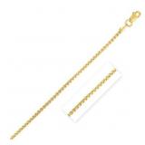 16" Rounded Box Link Chain 14k Gold 1.3 mm