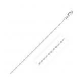 20" Diamond Cut Cable Link Chain 14k White Gold .8